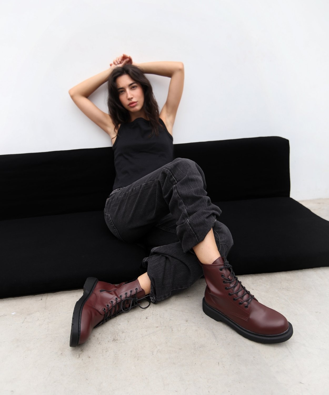 Botines planos militares